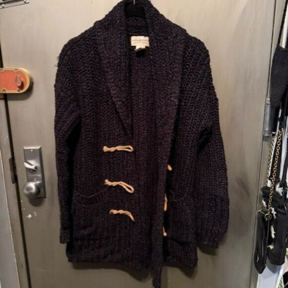 Denim & Supply Ralph Lauren Chunky Knit Wood Toggle Sweater Cardigan - Picture 3 of 16